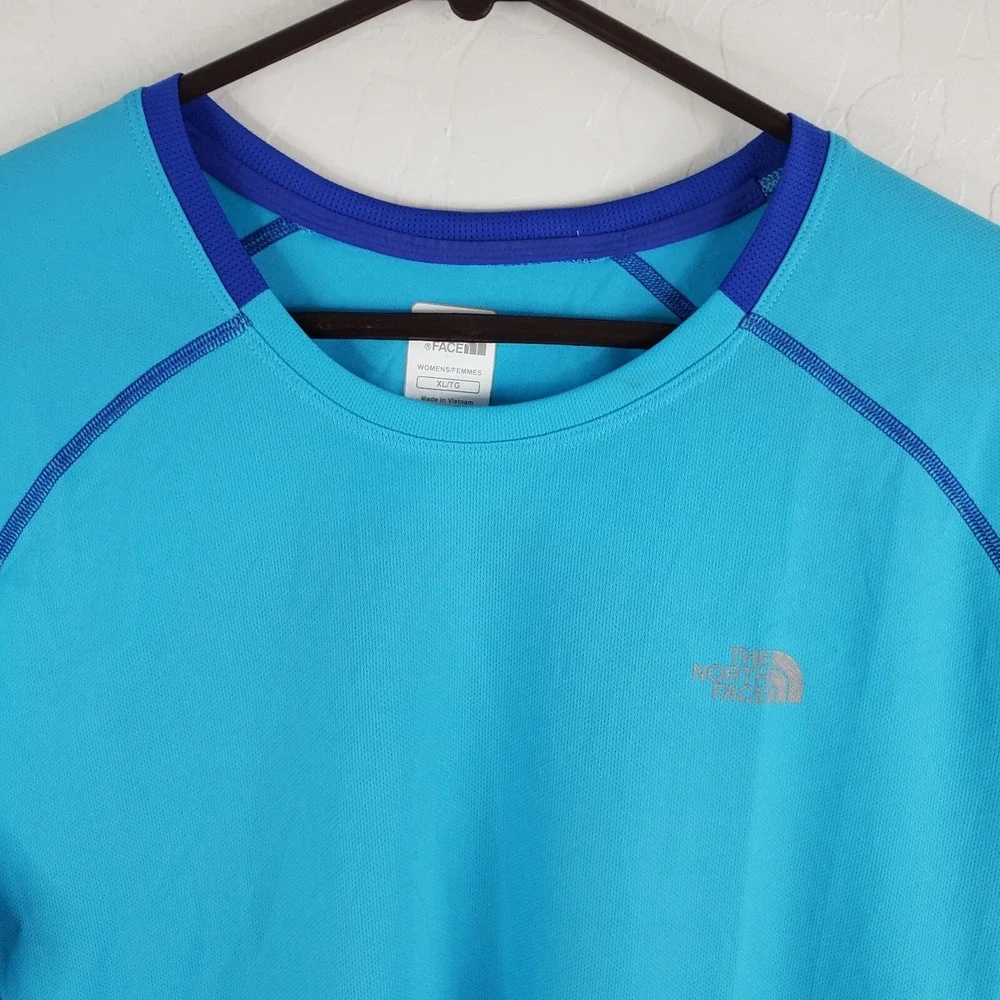 The North Face T-Shirt Women's XL Turquoise Blue‎ Short Sleeve Breathable Top - Picture 3 of 12